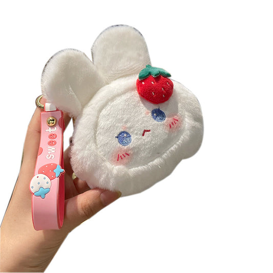 Shop Peachy Kawaii Bunny Plushie Keychain+ Coin Purse | Lil beans Keychain - Goodlifebean Plushie | Stuffed Animal