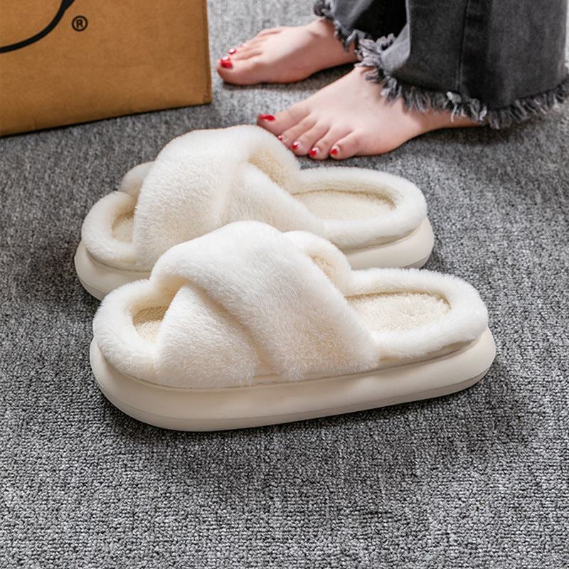 Shop CozyTwist: Criss Cross Cloud Slippers - Shoes Goodlifebean Plushies | Stuffed Animals