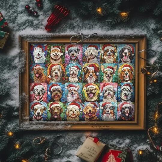 1000 piece Christmas Advent Calender Puzzle | Dog Puzzle