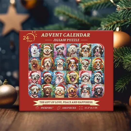 1000 piece Christmas Advent Calender Puzzle | Dog Puzzle