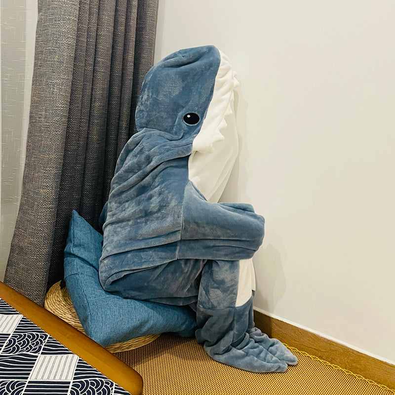 Shop Cozy Sharkie™: Cozy Shark Hoodie Blanket For Adults - Goodlifebean Plushies | Stuffed Animals