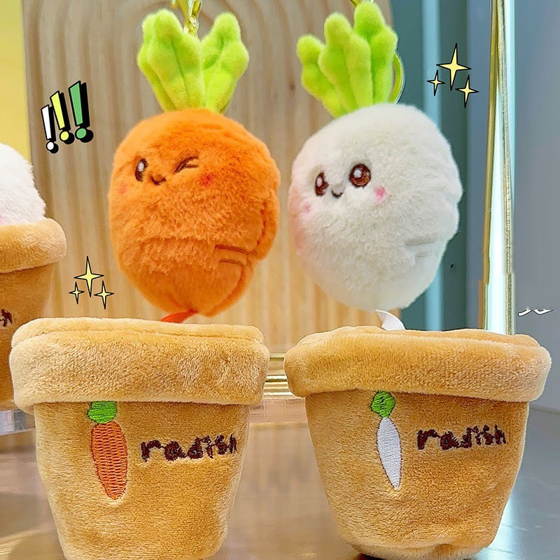 Shop Rooting for You™ – Kawaii Carrot & Radish Couple Keychains - Goodlifebean Plushies | Stuffed Animals