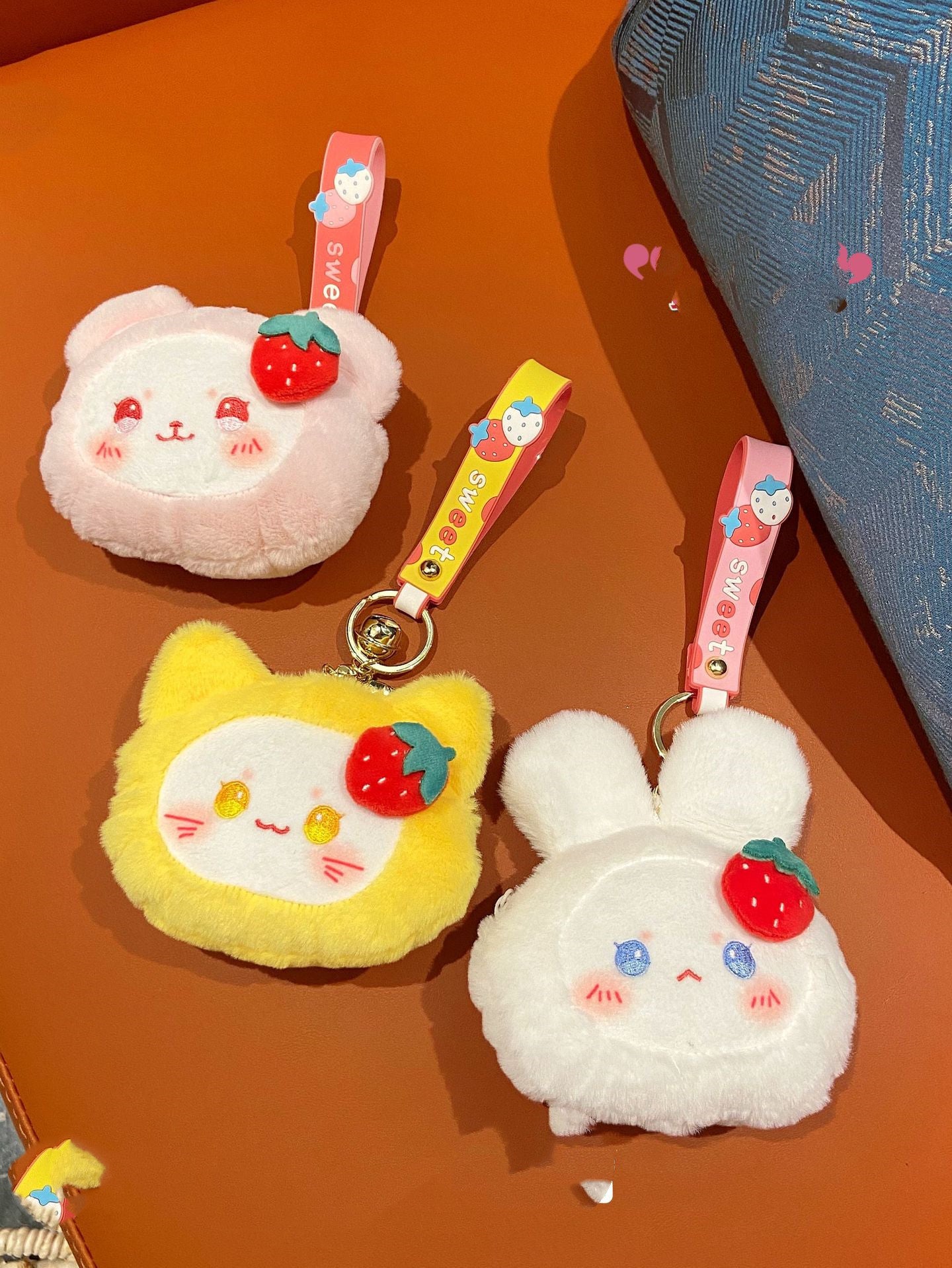 Shop Peachy Kawaii Bunny Plushie Keychain+ Coin Purse | Lil beans Keychain - Goodlifebean Plushie | Stuffed Animal