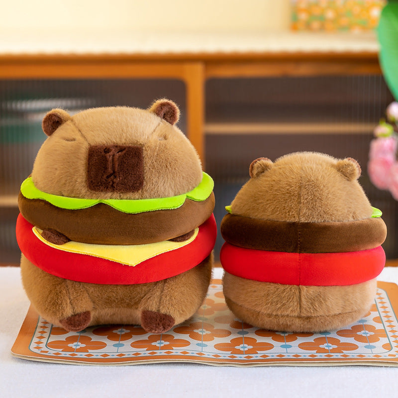 Burgerbara: Capybara Hamburger Plushie