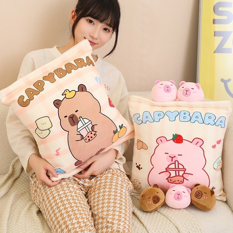 Shop CapyChill Squad™ – Pack of 6 Stress Relief Capybara Plushies - Goodlifebean Plushies | Stuffed Animals