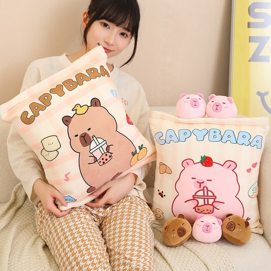 Shop CapyChill Squad™ – Pack of 6 Stress Relief Capybara Plushies - Goodlifebean Plushies | Stuffed Animals