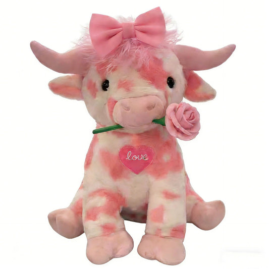 Romantic Chubby Highland Cow Plushie