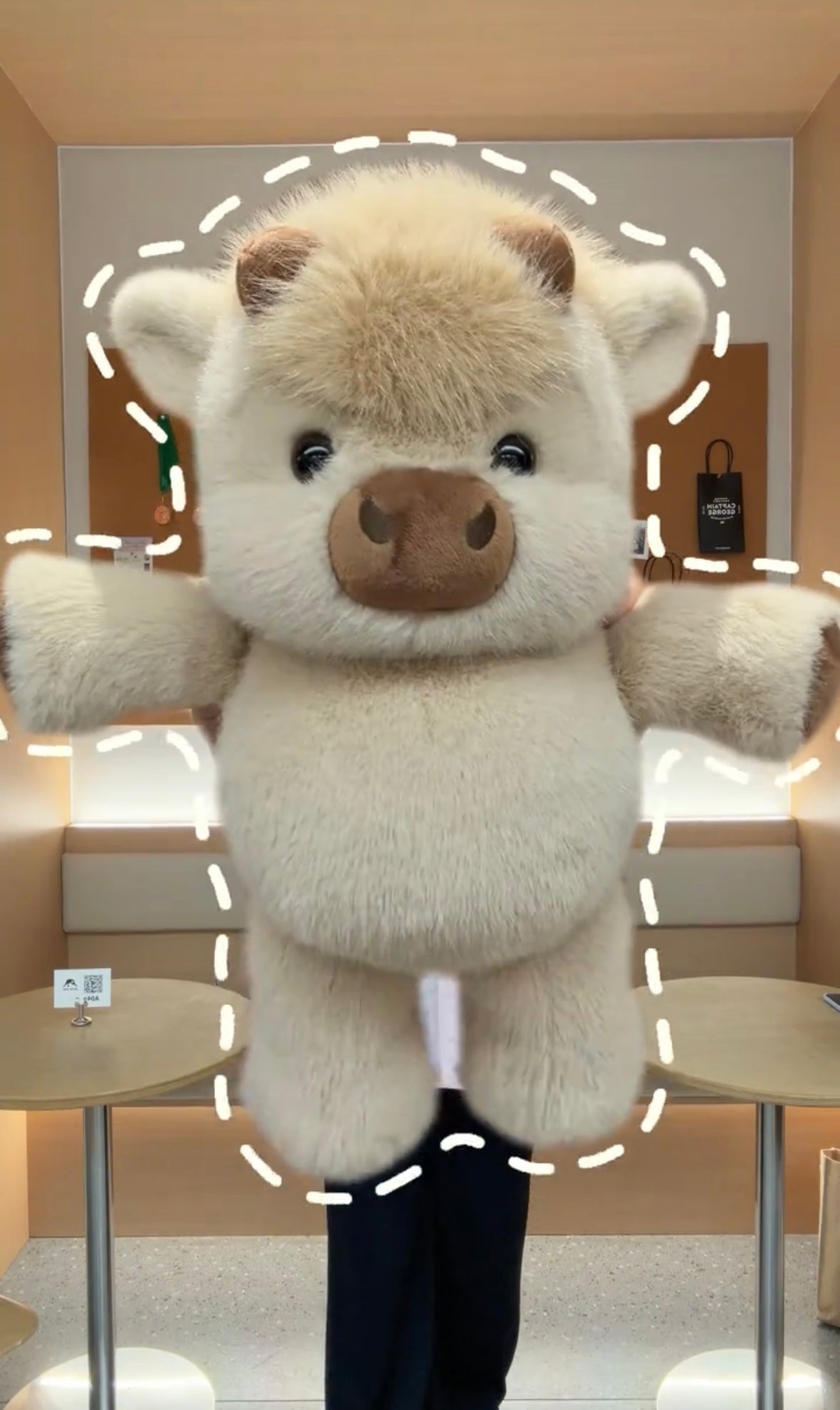 Peluche de vache des Highlands rondelette