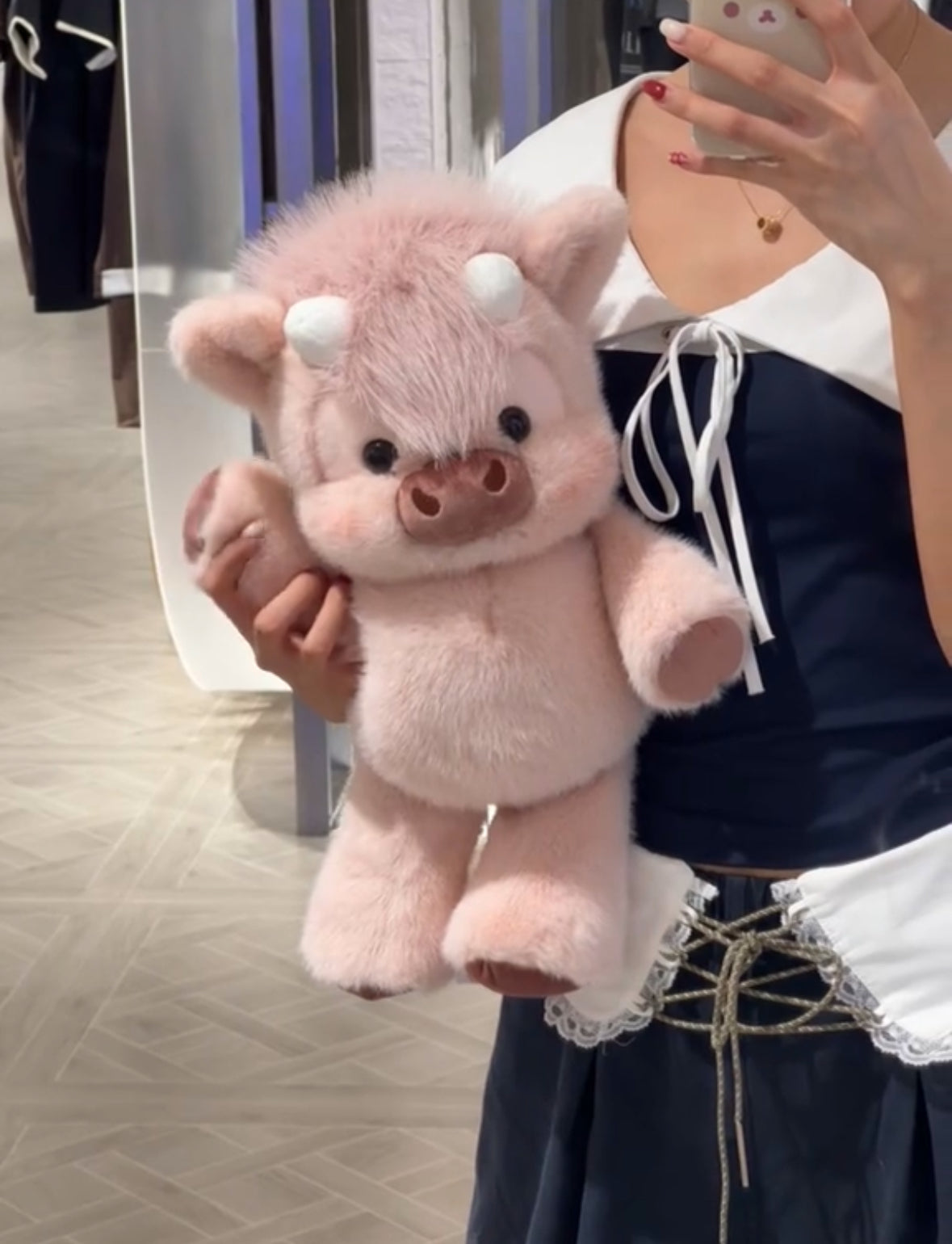 Peluche de vache des Highlands rondelette