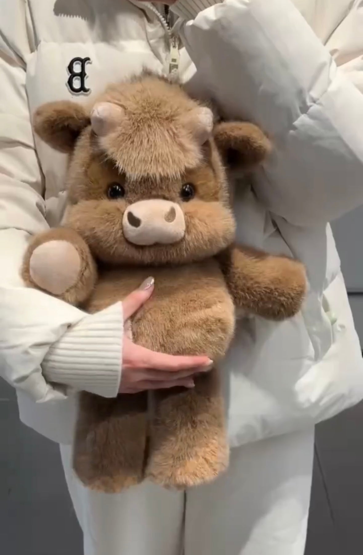 Peluche de vache des Highlands rondelette