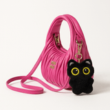 Zahnlose Katze Bean™ – Süßer Plüsch-Schlüsselanhänger für Taschen | Niedlicher Schlüsselanhänger aus Plüsch