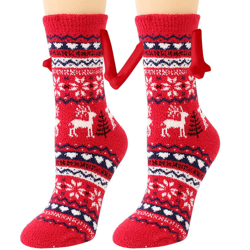 Shop Hand-In-Hand Mangetic Christmas Socks - Goodlifebean Plushies | Stuffed Animals