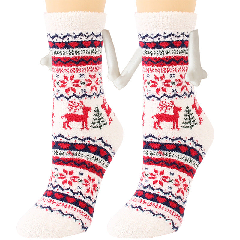 Shop Hand-In-Hand Mangetic Christmas Socks - Goodlifebean Plushies | Stuffed Animals