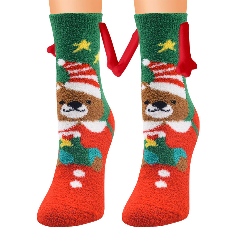 Shop Hand-In-Hand Mangetic Christmas Socks - Goodlifebean Plushies | Stuffed Animals