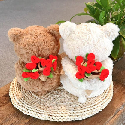 Shop Florian – Adorable Kawaii Rose Teddy Bear for Her | Best Long-Distance Gift - Goodlifebean Plushie | Stuffed Animal