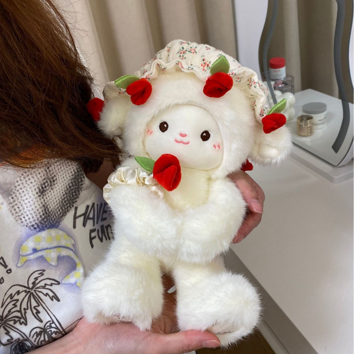 Shop Kawaii Pastel Petal Lamb | Cute Emotional Support Lamb Plushie - Goodlifebean Plushie | Stuffed Animal