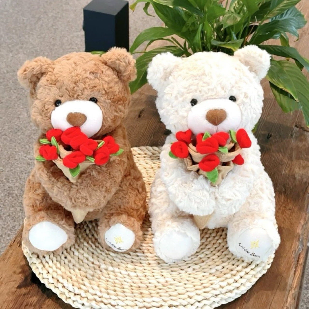 Shop Florian – Adorable Kawaii Rose Teddy Bear for Her | Best Long-Distance Gift - Goodlifebean Plushie | Stuffed Animal