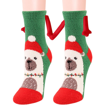 Shop Hand-In-Hand Mangetic Christmas Socks - Goodlifebean Plushies | Stuffed Animals