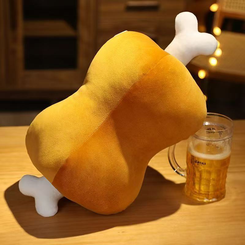 Shop Meat In Bones Funny Plushie | Chicken Leg Plushie - Goodlifebean Plushie | Stuffed Animal