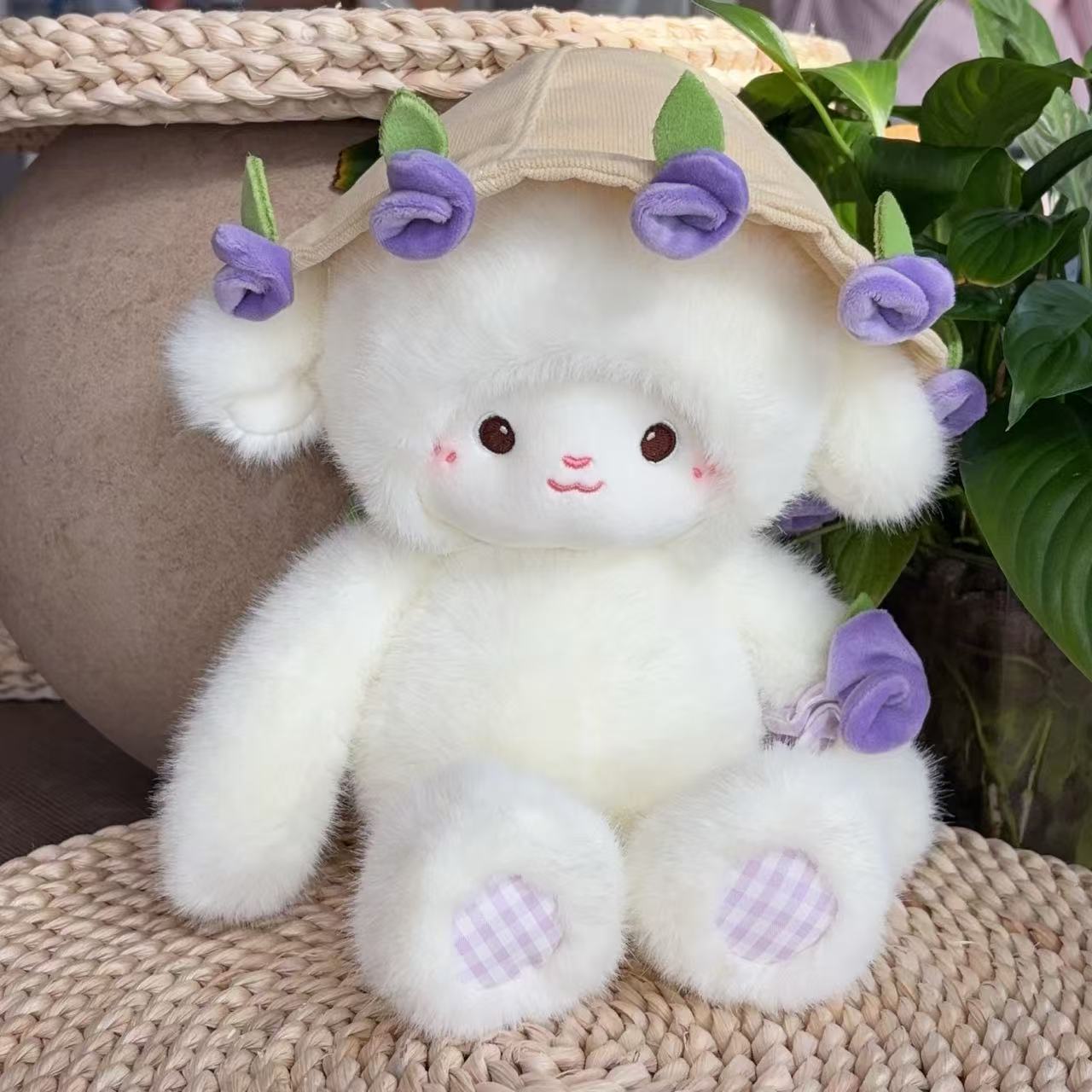 Shop Kawaii Pastel Petal Lamb | Cute Emotional Support Lamb Plushie - Goodlifebean Plushie | Stuffed Animal