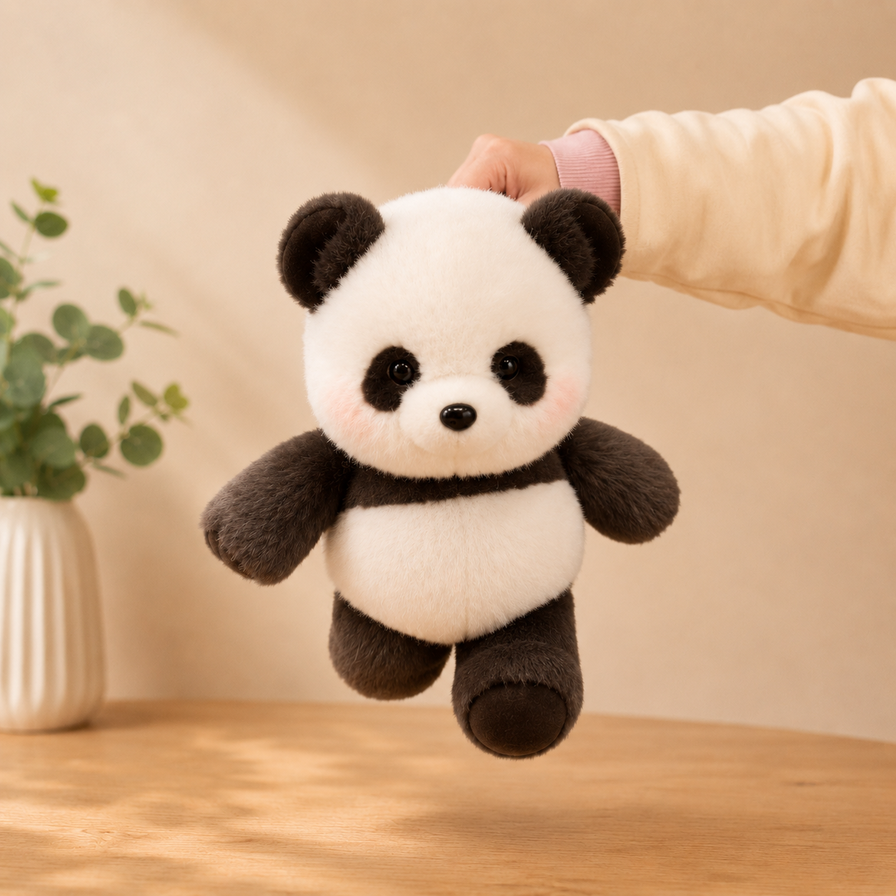 Pookie: Mini Panda Plushie | Running Panda Stuffed Animal