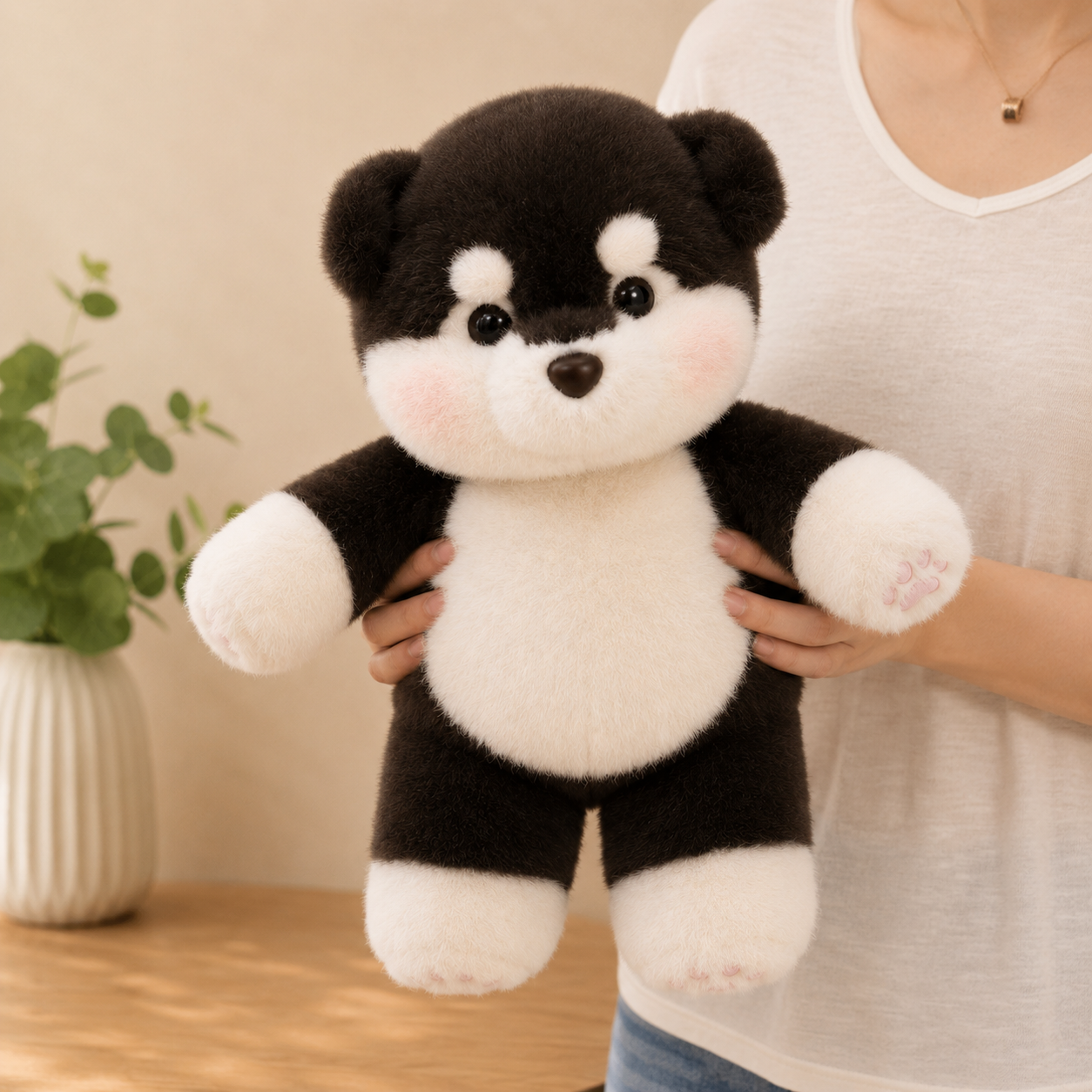 Black Running Husky Plushie-Goodlifebean