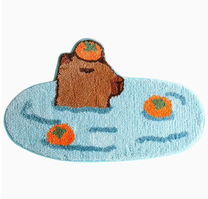 Kawaii Capybara Rug