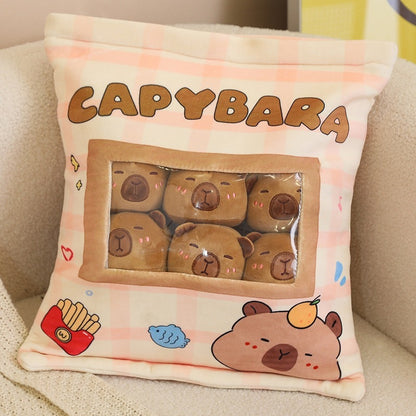 Shop CapyChill Squad™ – Pack of 6 Stress Relief Capybara Plushies - Goodlifebean Plushies | Stuffed Animals