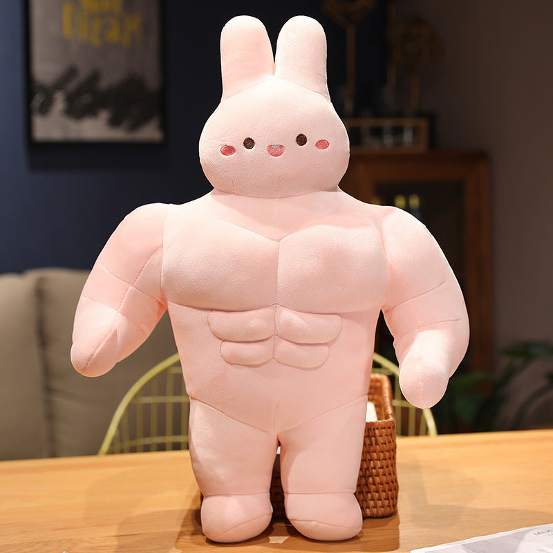 Shop Buffed Up Muscluar Stuffed Bunny Plushie - Stuffed Animals Goodlifebean Plushies | Stuffed Animals