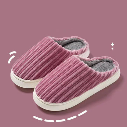 Shop Striped Thick Fleece Warm Slippers - Goodlifebean Black Friday Sale | Plushies | Giant Teddy Bear