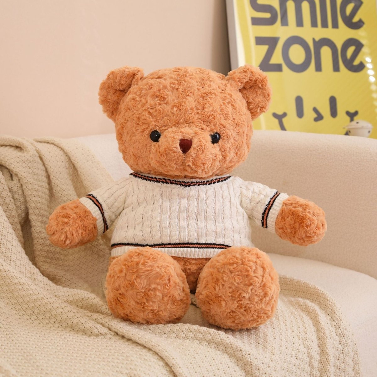 Bubu: Mini Fuzzy Brown Teddy Bear with T-shirt - Goodlifebean product_type