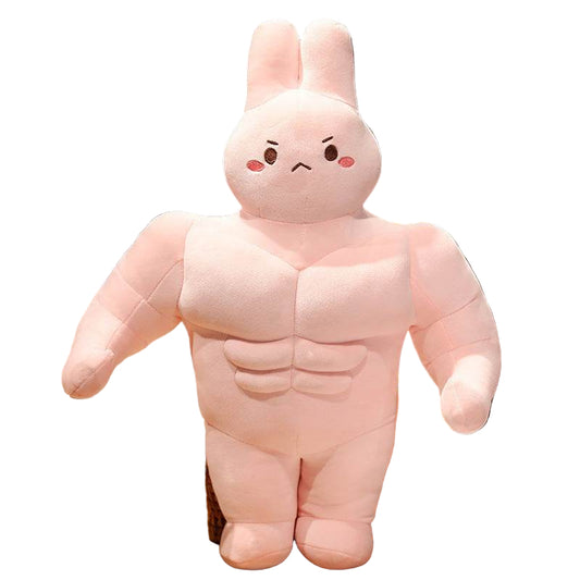 BuyBuffed Up Muscluar Stuffed Bunny Plushie - Goodlifebean Plushies | Stuffed Animals