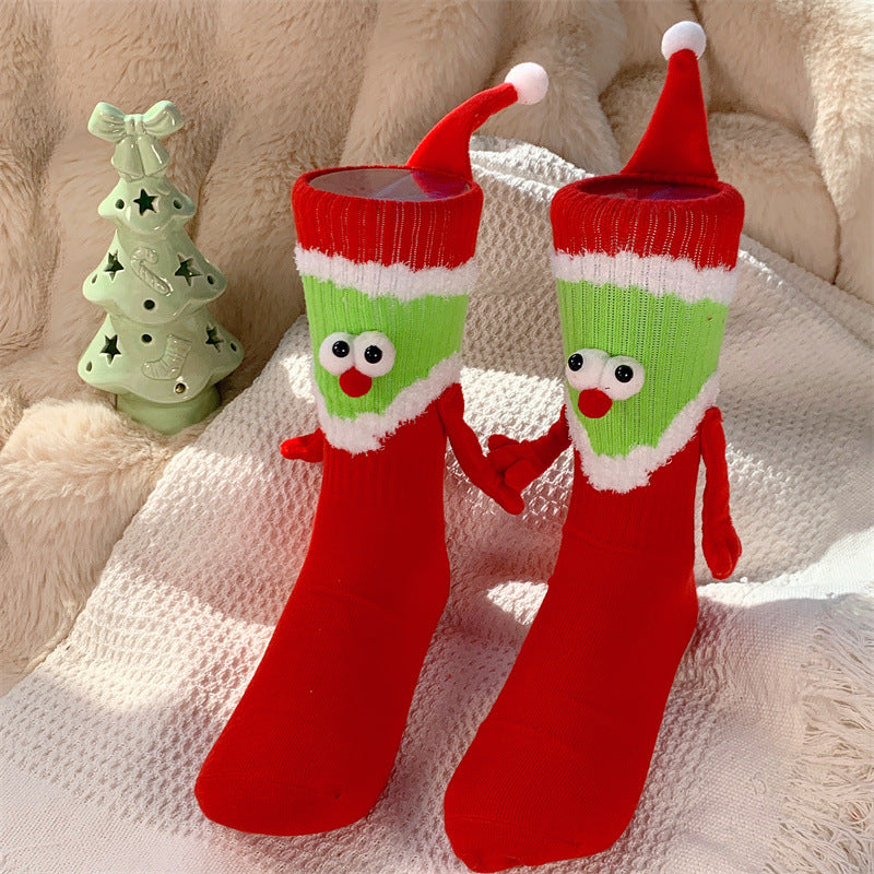 Shop Hand-In-Hand Magnetic Grinch Socks | Hand Holding Socks - Goodlifebean Plushies | Stuffed Animals