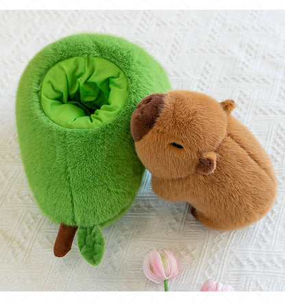 Plush Toy Avocado Capybara Pillow