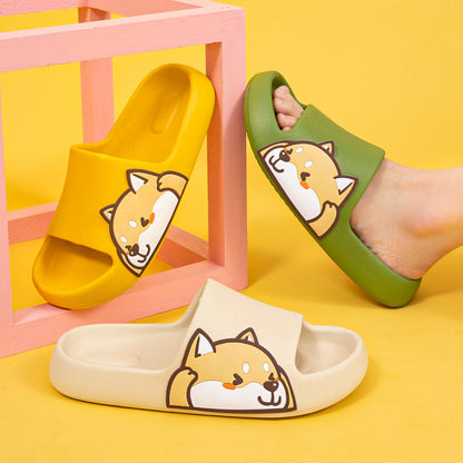 Shop Kawaii Shiba Inu Comfy Indoor Slippers - Shoes Goodlifebean Plushies | Stuffed Animals