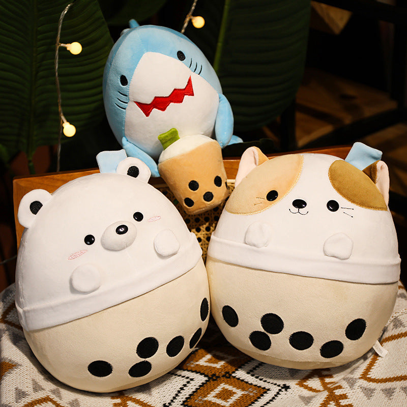 Shop Chonky Milk Tea Boba Animal Plushies - Stuffed Animals Goodlifebean Plushies | Stuffed Animals