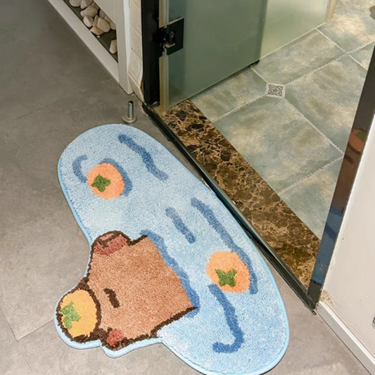 Kawaii Capybara Rug