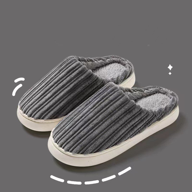 Shop Striped Thick Fleece Warm Slippers - Goodlifebean Black Friday Sale | Plushies | Giant Teddy Bear