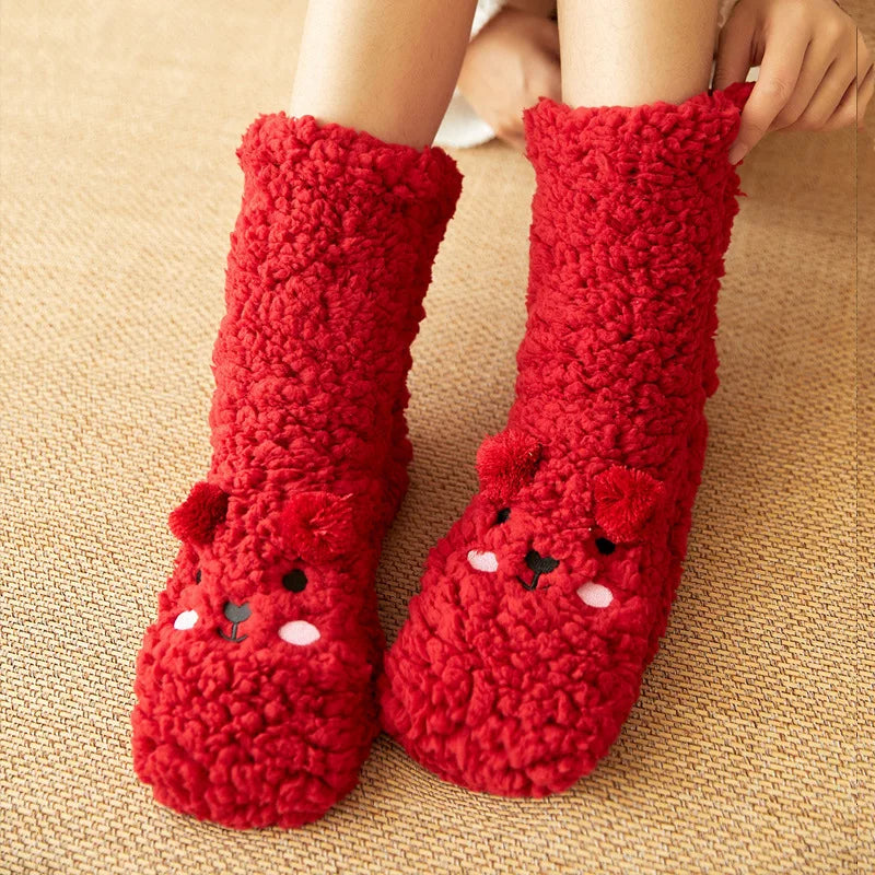 Shop Cute Warm Fuzzy Bear Sockks - Shoes Goodlifebean Plushies | Stuffed Animals