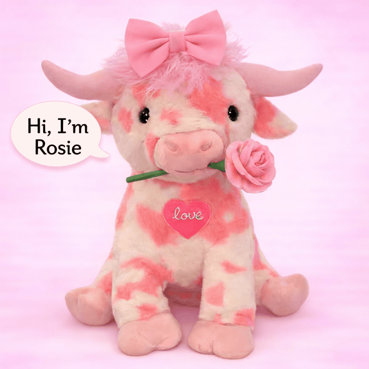 Rosie: Romantic Highland Cow Plushie - Goodlifebean product_type