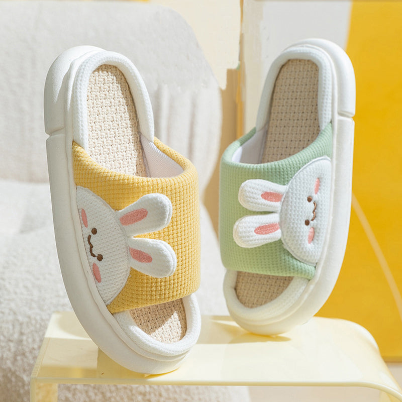 Shop Cute Bunny Linen Slippers - Shoes Goodlifebean Plushies | Stuffed Animals