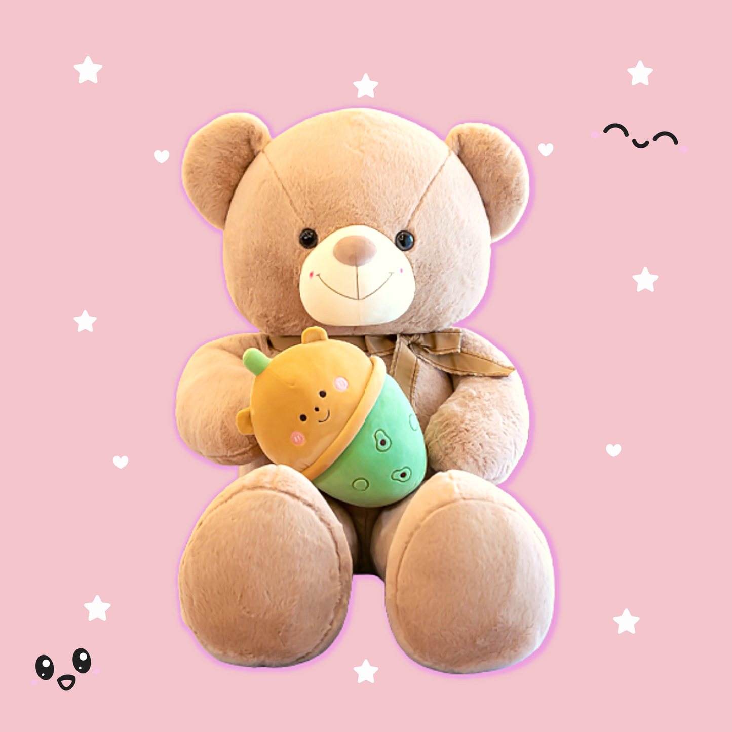 Shop Boba Drinking Giant Teddy Bear Plush - Goodlifebean Black Friday Sale | Plushies | Giant Teddy Bear