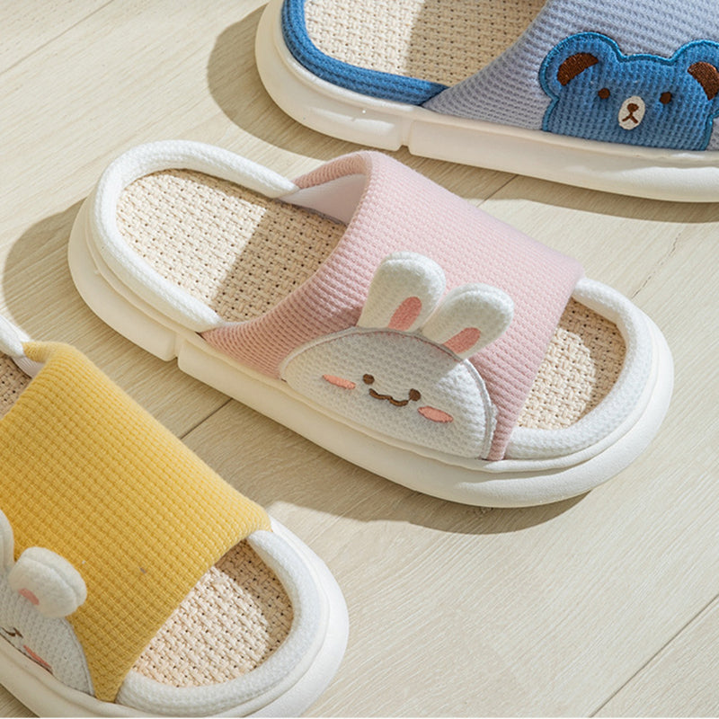 Shop Cute Bunny Linen Slippers - Shoes Goodlifebean Plushies | Stuffed Animals