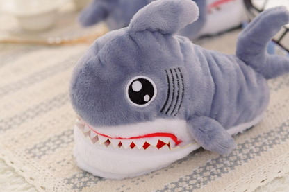 Shop Cozy Shark Plush Slippers - Goodlifebean Black Friday Sale | Plushies | Giant Teddy Bear