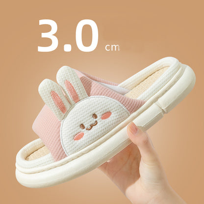 Shop Cute Bunny Linen Slippers - Shoes Goodlifebean Plushies | Stuffed Animals