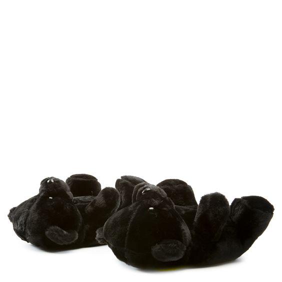Shop Comfy Teddy Bear Plush Slippers: Black Bear - Apparel & Accessories Goodlifebean Plushies | Stuffed Animals