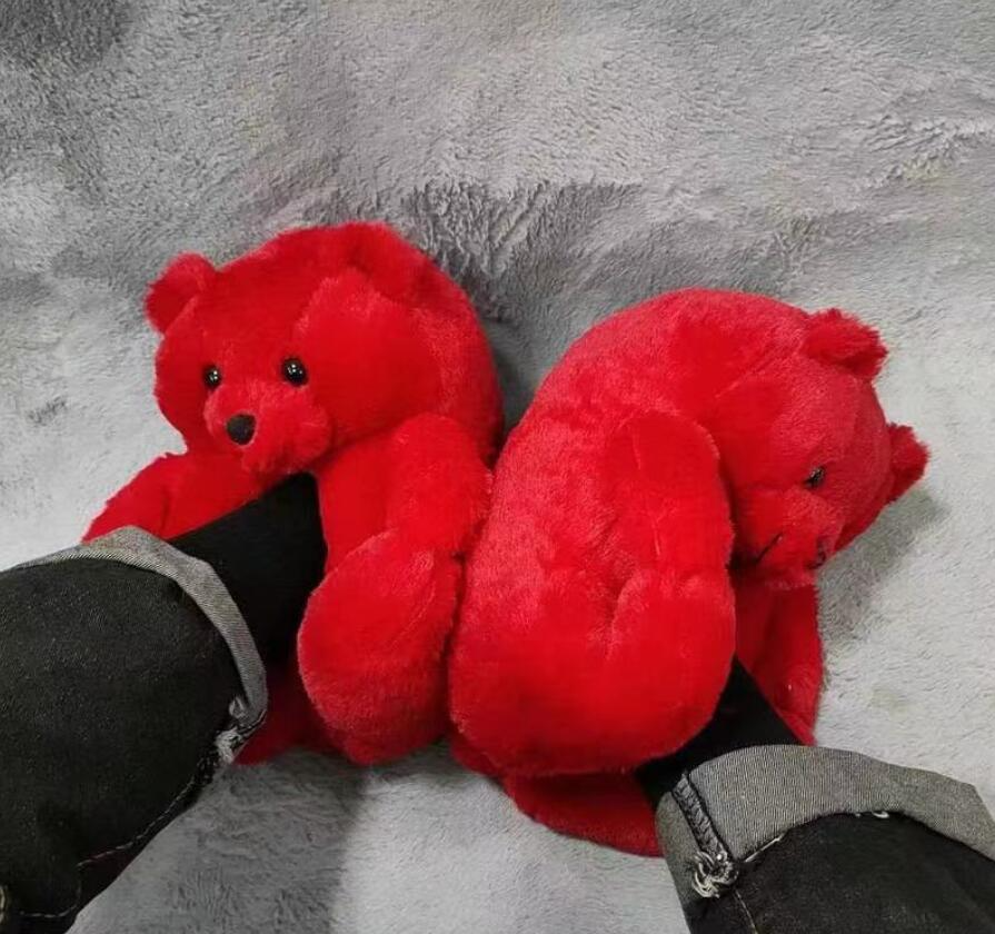 Shop Red Teddy Bear Plush Slippers - Goodlifebean Black Friday Sale | Plushies | Giant Teddy Bear