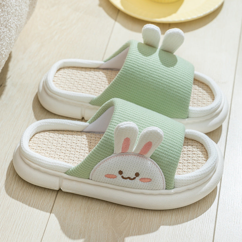 Shop Cute Bunny Linen Slippers - Shoes Goodlifebean Plushies | Stuffed Animals