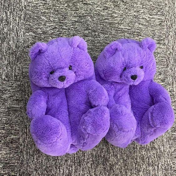 Shop Kawaii Teddy Bear Plush Slippers - Shoes Goodlifebean Plushies | Stuffed Animals