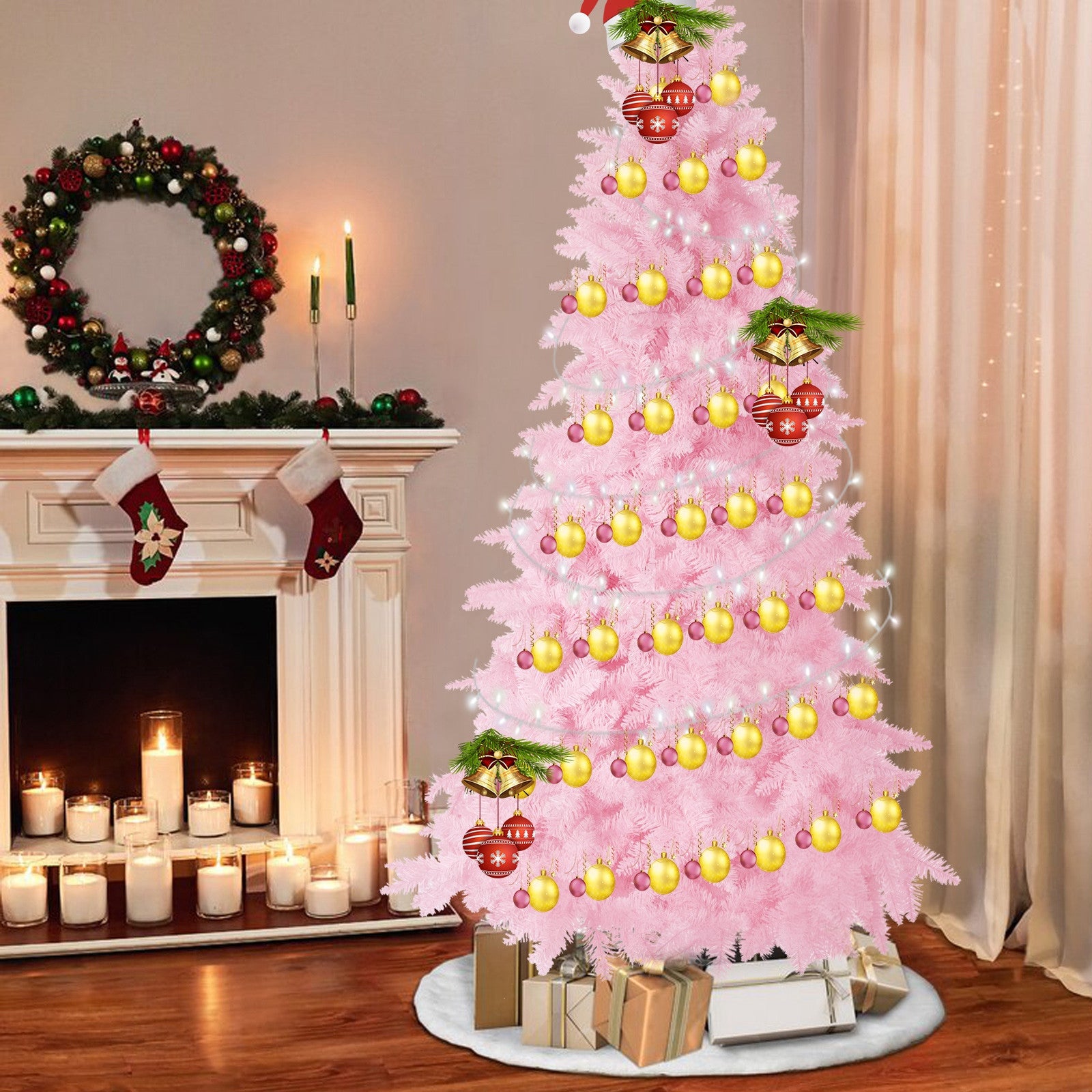 Shop Kawaii Pink 8ft Artifical Christmas Tree - Decor Goodlifebean Plushies | Stuffed Animals